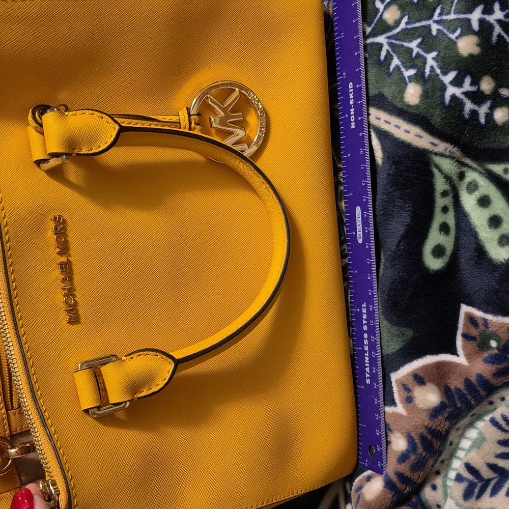 Michael Kors Yellow Satchel Bag - Picture 7 of 10